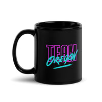 TEAM OREGON - '80S RETRO - Black Glossy Mug