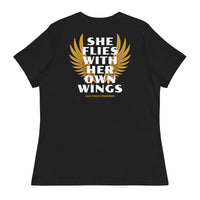 SHE FLIES with WINGS - Women's Relaxed T-Shirt