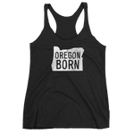 Our Original 'Oregon Born' Logo - Women's Racerback Tank - Oregon Born