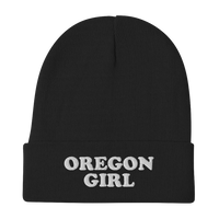 "Oregon Girl" - Embroidered Beanie - Oregon Born