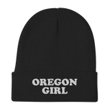 "Oregon Girl" - Embroidered Beanie - Oregon Born