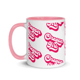 OREGON GIRL - WHITE/PINK 2 - Mug with Color Inside