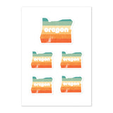 VINTAGE OREGON COLORS - Sticker Sheet