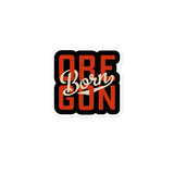 OREGON BORN Intertwine - ORANGE - Bubble-Free Stickers
