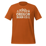 THE OREGON BORN CO with LANDSCAPE - Unisex T-Shirt