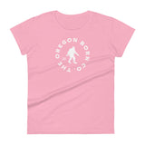THE OREGON BORN CO WITH BIGFOOT - Women's Short Sleeve T-Shirt