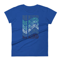BE KIND - WAVE - BLUE - Women's Short Sleeve T-Shirt