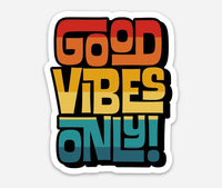 GOOD VIBES ONLY INTERLOCK (VINTAGE SUNSET) - Sticker