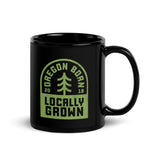 LOCALLY GROWN - Black Glossy Mug