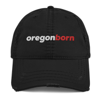 OREGONBORN-LOWERCASE-Distressed Dad Hat