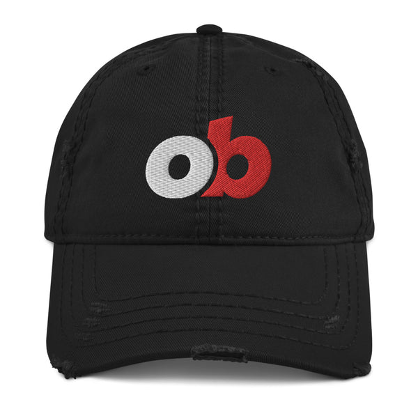 OB-LOWERCASE-MONOGRAM-Distressed Dad Hat