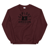 "Explore Oregon" in Black - Sweatshirt - Oregon Born