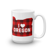 I Heart Oregon "Buffalo Plaid" - Mug - Oregon Born