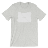"Born" - (White Ink) - Short-Sleeve Unisex T-Shirt - Oregon Born