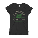 "Explore Oregon" - Girl's T-Shirt - Oregon Born