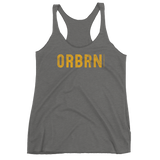Oregon Born "ORBRN" in Yellow - Women's Racerback Tank - Oregon Born