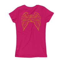 "She Flies" State Motto with Wings -Girl's T-Shirt - Oregon Born
