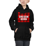 Oregon Born "Buffalo Plaid" - Kids Hoodie - Oregon Born