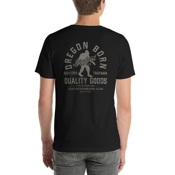 BIGFOOT TEE (Back Design) - Short-Sleeve Unisex T-Shirt - Oregon Born