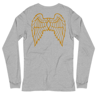 "She Flies" State Motto with Wings - Unisex Long Sleeve Tee - Oregon Born