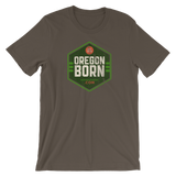 Oregon Born - Shield  (Green)- Short-Sleeve Tee - Unisex - Oregon Born