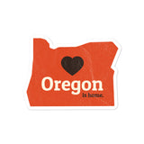 OREGON IS HOME (ORANGE) - Bubble-Free Stickers - Oregon Born