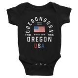 Oregon USA - "Old Glory" - Infant Bodysuit - Oregon Born