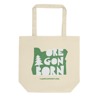 Oregon Born "Handcrafted" in Green - Eco Tote Bag - Oregon Born