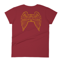 "She Flies" State Motto with Wings -Women's Short Sleeve T-Shirt - Oregon Born
