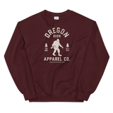 Oregon Born Apparel Co. w/ Bigfoot - Unisex Sweatshirt - Oregon Born