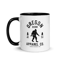Oregon Born Apparel Co. w/ Bigfoot - Mug with Color Inside - Oregon Born