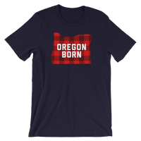 Oregon Born "Buffalo Plaid" - Short-Sleeve Unisex T-Shirt - Oregon Born