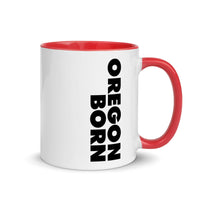 SIMPLY OREGON BORN - SIDE - Mug with Color Inside