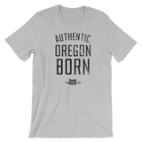 Authentic Oregon Born - Stack - Unisex Tee (Black) - Oregon Born