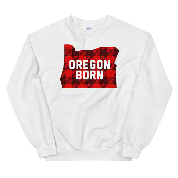 Oregon Born "Buffalo Plaid" - Unisex Sweatshirt - Oregon Born