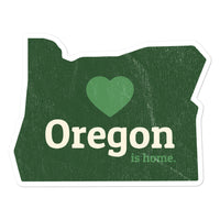 OREGON IS HOME (GREEN) - Bubble-Free Stickers - Oregon Born