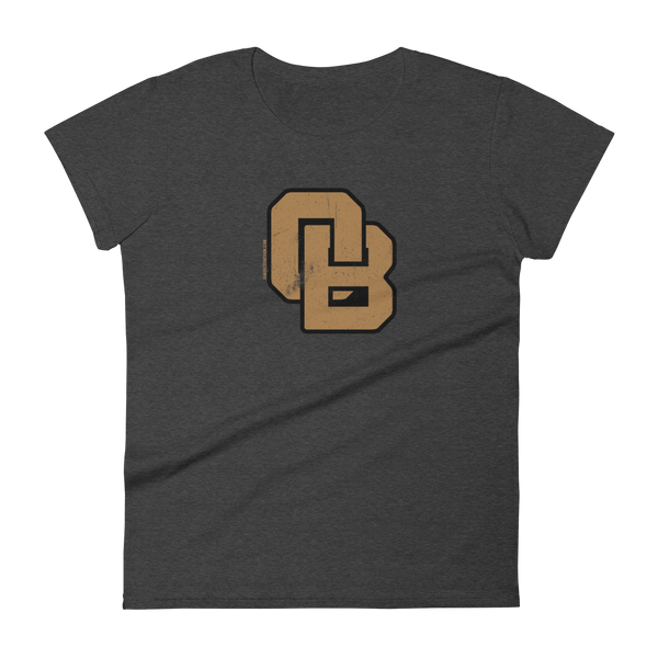 Oregon Born Monogram - GOLD STANDARD - Women's Short Sleeve T-Shirt