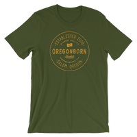 Oregon Born Est. 2018 ( In Yellow ) - Short-Sleeve Unisex T-Shirt - Oregon Born