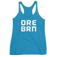 Oregon Born - "ORE BRN" -  Women's Racerback Tank - Oregon Born