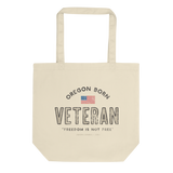 Oregon Born Veteran - Eco Tote Bag - Oregon Born