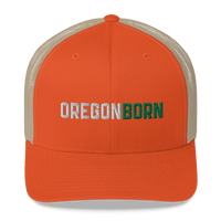 Oregon Born - (Two Color Inline) - Trucker Cap - Oregon Born