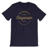 OREGON "BORN AND RAISED" (Round) - Short-Sleeve Unisex T-Shirt - Oregon Born