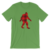 Bigfoot "Buffalo Plaid" - Short-Sleeve Unisex T-Shirt - Oregon Born