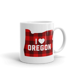 I Heart Oregon "Buffalo Plaid" - Mug - Oregon Born