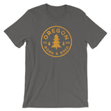 Oregon Born & Bred (Yellow) - Short-Sleeve Unisex T-Shirt - Oregon Born