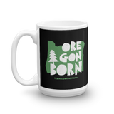 Oregon Born "Handcrafted" in Green - Mug - Oregon Born