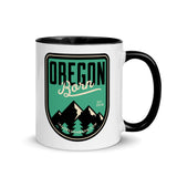 OREGON BORN - MINT & MOUNTAINS - Mug with Color Inside