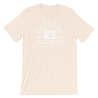 "Explore Oregon" in White - Short-Sleeve Unisex T-Shirt - 2 - Oregon Born