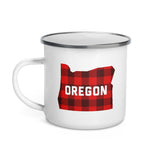 Oregon "Buffalo Plaid" - Enamel Mug
