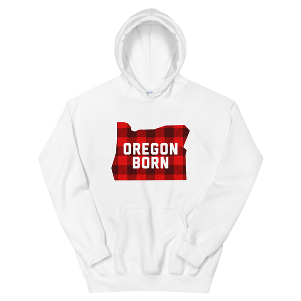 Oregon Born "Buffalo Plaid" - Unisex Hoodie - Oregon Born